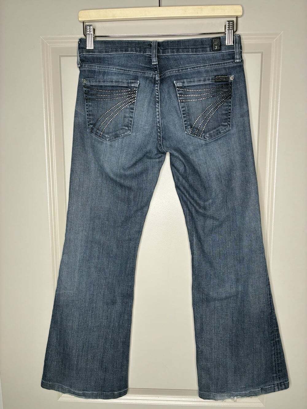 7 For All Mankind Dojo Jeans Studded 7s Size 25 Petite / Short